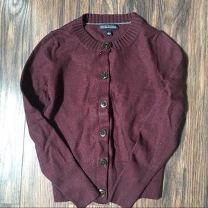 Burgundy Banana Republic Wool Cardigan